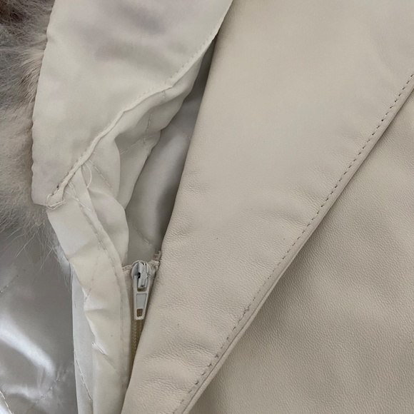 Only Fur-Lined Leather Jacket - Picture 16 of 16